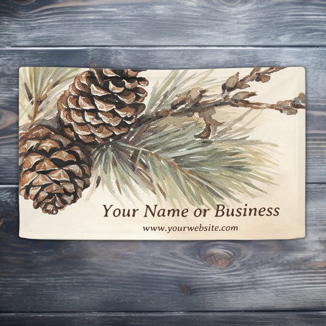 Rustic Pinecones | Woodland Pine Cone Business Banner (Rustic Pinecones  Woodland Pine Cone Business Banner)