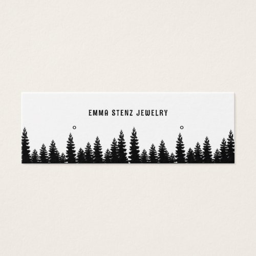 Rustic Pines  Earring Hoops Studs Display Card  