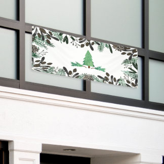 Rustic Pines Pine Cones And Branches Banner