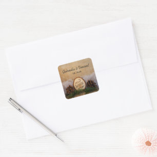 Rustic Pines Woodland Wedding Envelope Seals