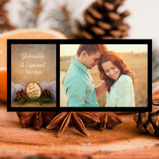 Rustic Pines Woodland Wedding Save the Date