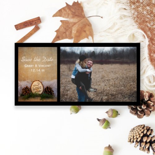 Rustic Pines Woodland Wedding Save the Date