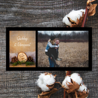 Rustic Pines Woodland Wedding Thank You