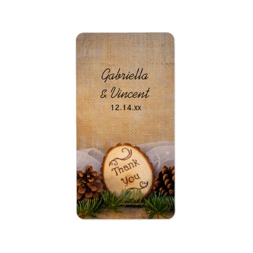 Rustic Pines Woodland Wedding Thank You Favor Tags