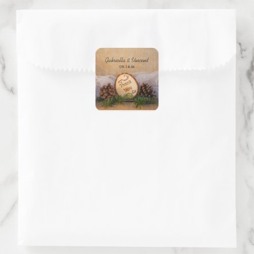 Rustic Pines Woodland Wedding Thank You Favor Tags