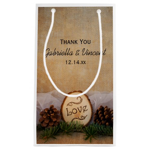 Rustic Pines Woodland Wedding Thank You Small Gift Bag