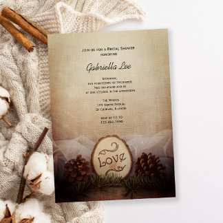 Rustic Pines Woods Bridal Shower Invitation
