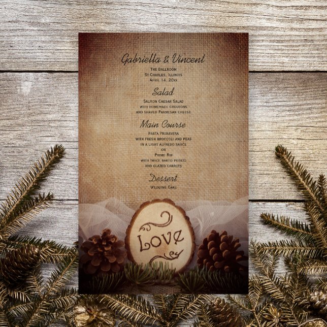 Rustic Pines Woods Wedding Menu (Creator Uploaded)