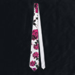 Rustic Pink and Black Stem Rose Pattern Neck Tie<br><div class="desc">This rustic pink and black stem rose pattern is perfect for the trendy and stylish woman. It's unique pattern and coloring is great for any occasion or gift. Enjoy this elegant and beautiful design!</div>