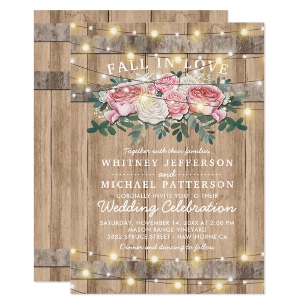 256362055660842410 Rustic Pink Cream Eucalyptus Floral Wedding Invitation