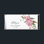 Rustic Pink Floral Theme Bridal Shower  Hershey Bar Favors<br><div class="desc">Rustic pink floral theme bridal shower favor featuring watercolor illustration of pink peony with greenery.</div>