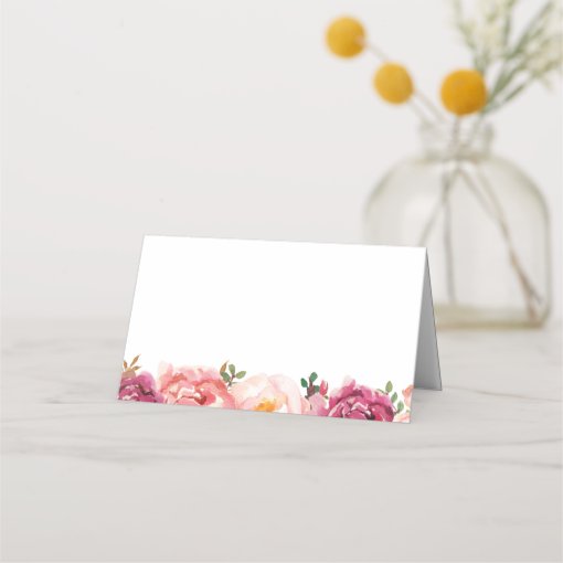 Rustic Pink Floral Wedding Food Label Cards Zazzle