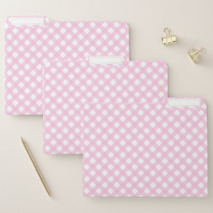 Rustic, Pink Gingham Pattern File Folder