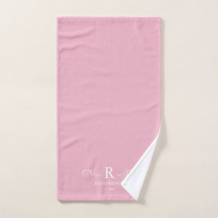 Rustic Pink Monogram Towel