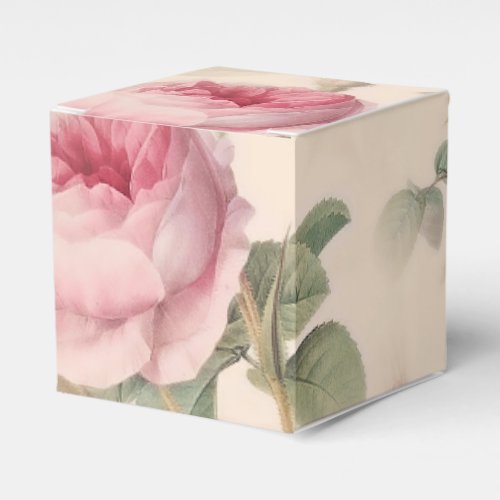 Rustic Pink Roses Favor Boxes