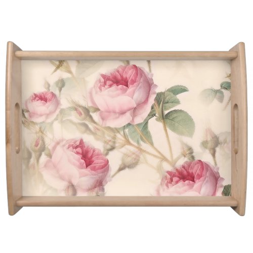 Rustic Pink Roses Serving Tray