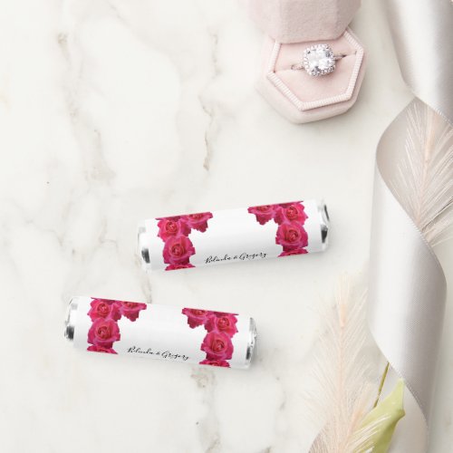 Rustic Pink Roses Wedding  Breath Savers Mints