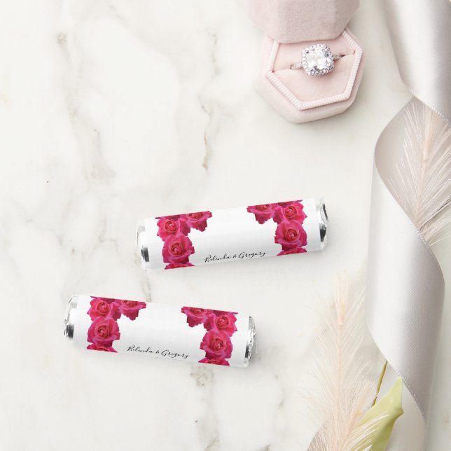Rustic Pink Roses Wedding  Breath Savers® Mints (Wedding)