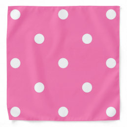 Rustic Pink White Polka Dots Template Elegant Bandana