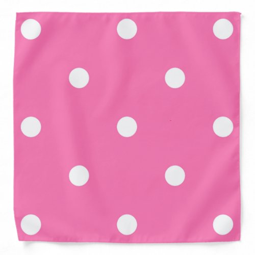 Rustic Pink White Polka Dots Template Elegant Bandana