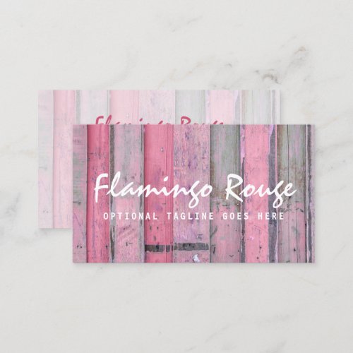 Rustic Pink Wood Vintage  Boho Chic Boutique Business Card