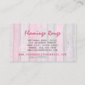 Rustic Pink Wood Vintage & Boho Chic Boutique Business Card (Back)