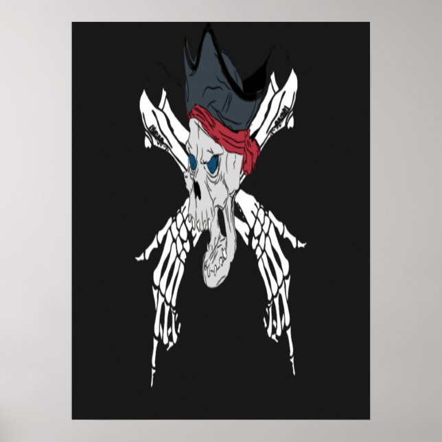Rustic Pirate Crossbones  Poster (Front)