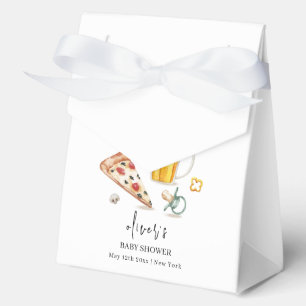 Rustic Pizza Beers Pacifier Baby Shower Favor Boxes