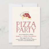 Rustic Pizza Party Invitation (Front)