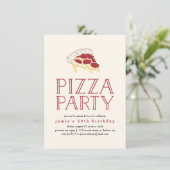 Rustic Pizza Party Invitation (Standing Front)