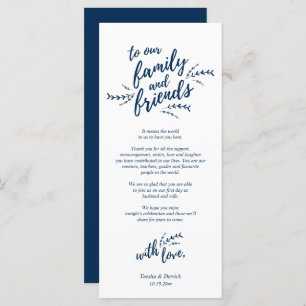 Rustic Place Setting Dinner Party Thank You Card