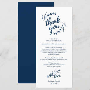 Rustic Place Setting Dinner Party Thank You Card
