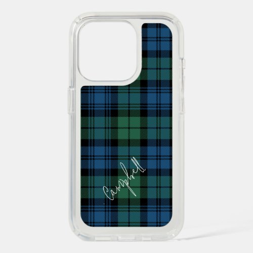 Rustic Plaid Blue Green Classic Campbell Tartan iPhone 15 Pro Case