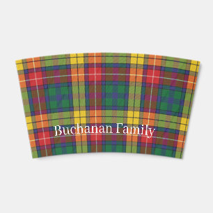 Rustic Plaid Buchanan Tartan Personalized Family Coffee Cup Sleeve