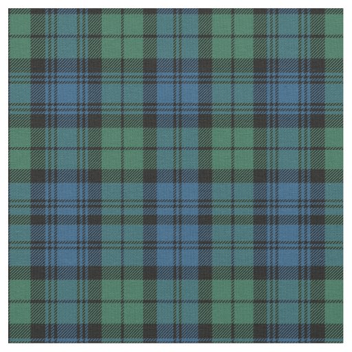 Rustic Plaid Campbell Blue and Green Tartan Fabric