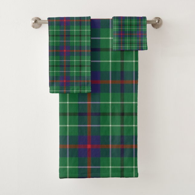 Rustic Plaid Check Duncan Tartan Bath Towel Set (Insitu)