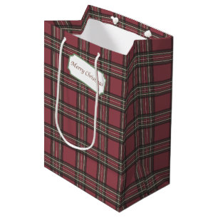 Rustic Plaid Christmas Gift Bag