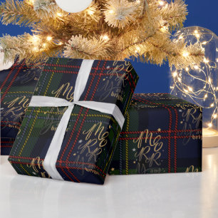 Rustic Plaid Christmas Holidays Tartan Wrapping Paper