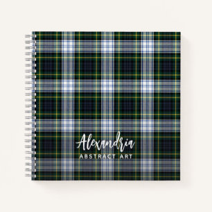 Rustic Plaid Clan Gordon Personalized Tartan Notebook