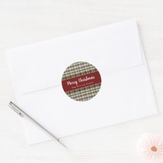 Rustic Plaid Classic Merry Christmas