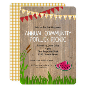 Potluck Picnic Invitation 6