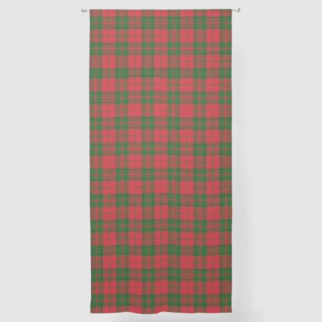 Rustic Plaid Country Farmhouse Tartan Sheer Curtains (Front)