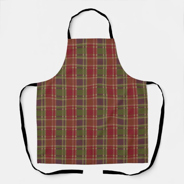 "Rustic Plaid Elegance" Pattern Apron (Front)