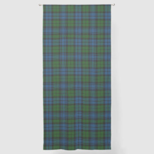 Rustic Plaid Elegant Campbell Military Tartan Sheer Curtains