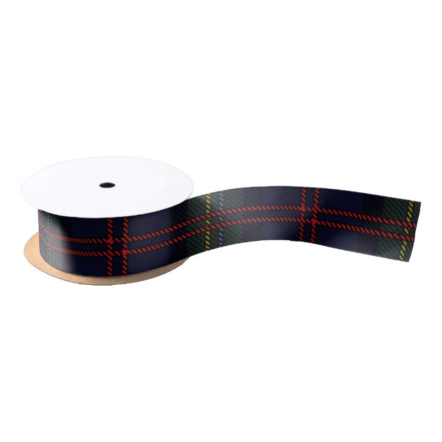 Rustic Plaid Elegant Clan Malcolm Tartan Satin Ribbon (Spool)