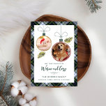 Rustic Plaid Family Christmas 2 Pet Photos Tartan Holiday Card<br><div class="desc">Our enchanting Custom Plaid Christmas Greetings Card featuring your pet's photos is a delightful way to spread the holiday cheer and leave a lasting impression on your friends and family. This beautifully designed card is adorned with rustic tartan background and the reverse side, evoking the warmth and charm of the...</div>