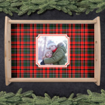 Rustic Plaid Family Photo Christmas