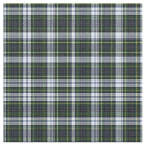 Rustic Plaid Gordon White Green Check Tartan Fabric