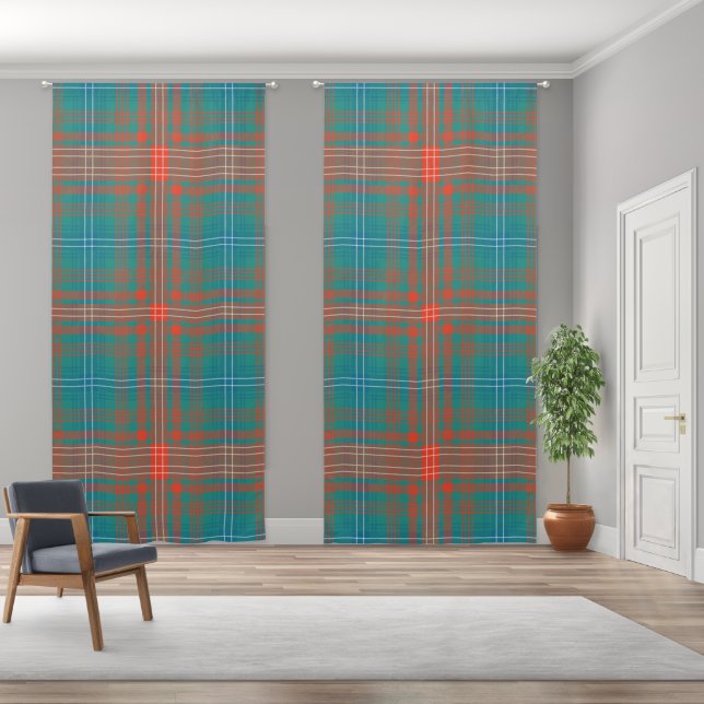 Rustic Plaid Highlands Elegant Wilson Tartan Blackout Curtains (Wide)