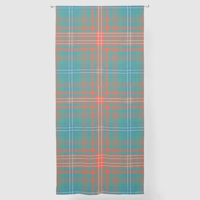 Rustic Plaid Highlands Tartan Sheer Curtains (Front)